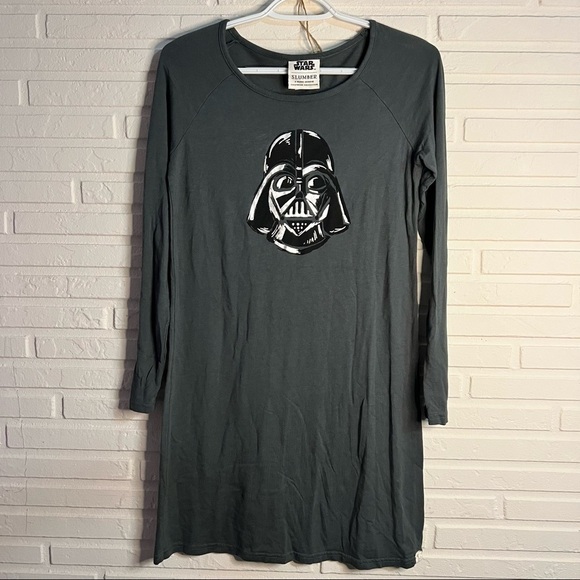 Munki Munki Sleepwear Star Wars Darth Vader long sleeve night shirt, Size Small - Picture 2 of 4